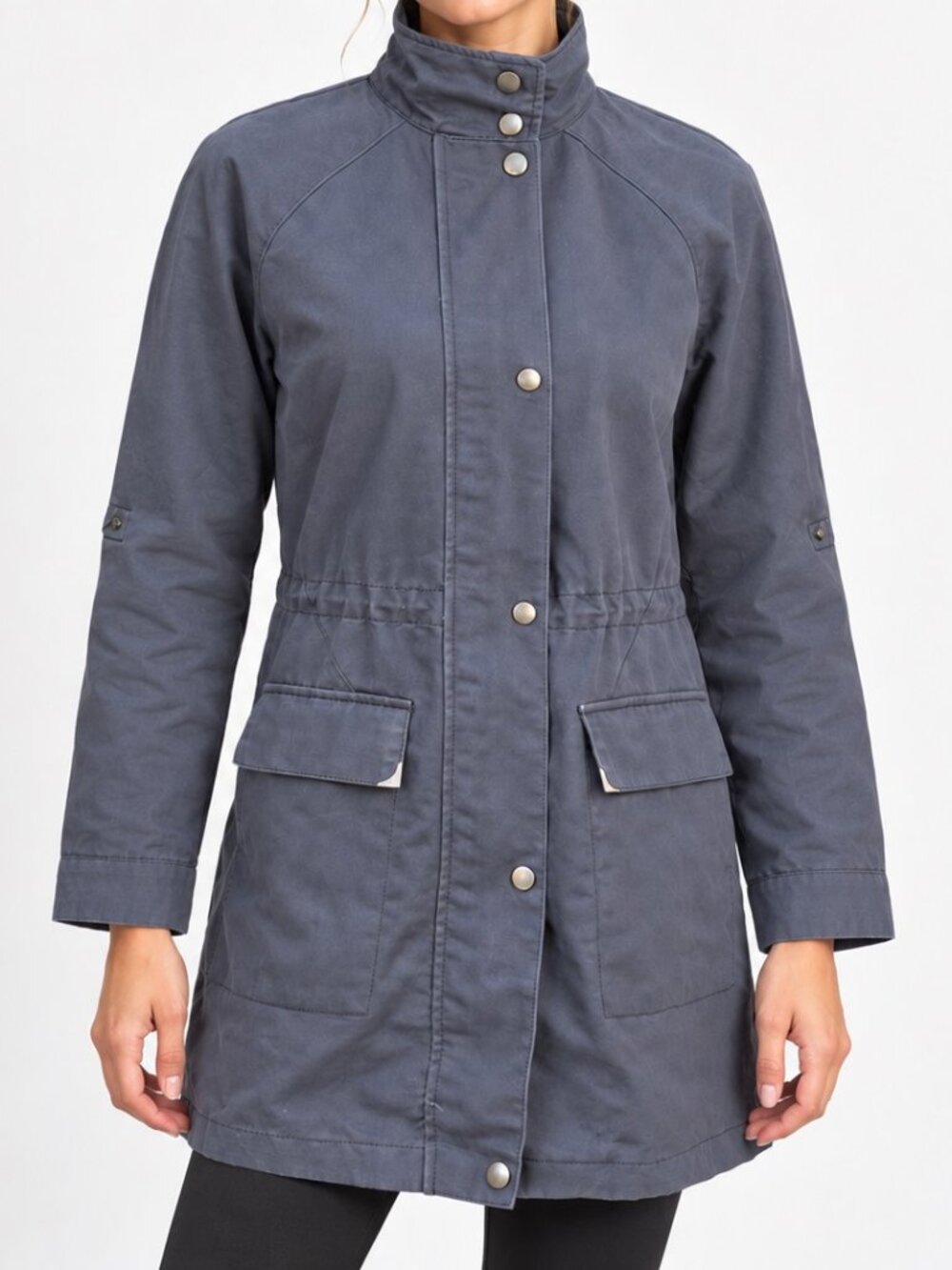 A New Day Women’s Twill Canvas Long Utility Jacket Coat Size Small
